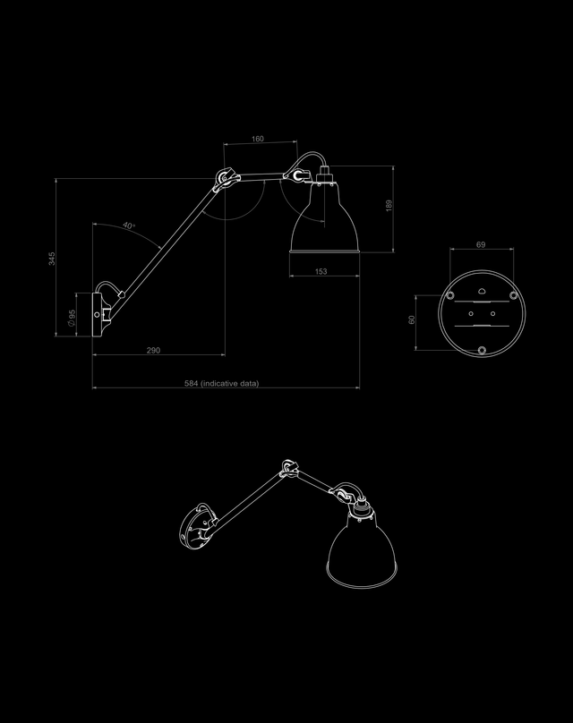 Lampe Gras N°122 Bathroom