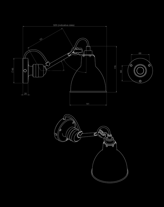 Lampe Gras N°304 Outdoor