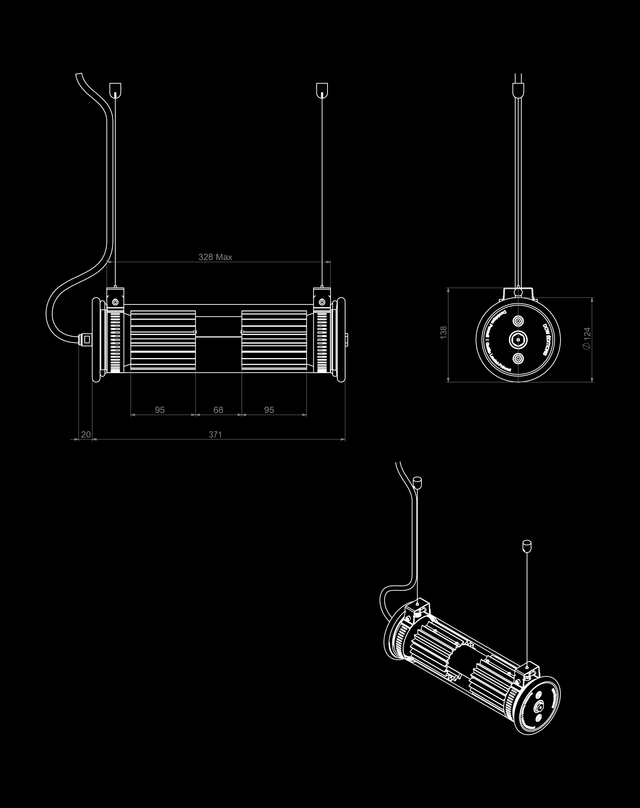 In The Tube / 100-350 Pendant Horizontal