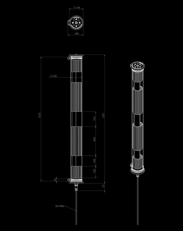 In The Tube / 120-1300 Wall IP20