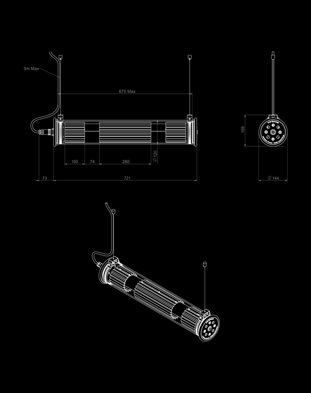 In The Tube / 120-700 Pendant Horizontal
