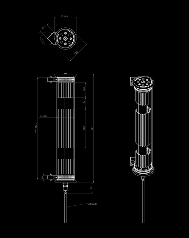 In The Tube / 120-700 Wall Angle IP20