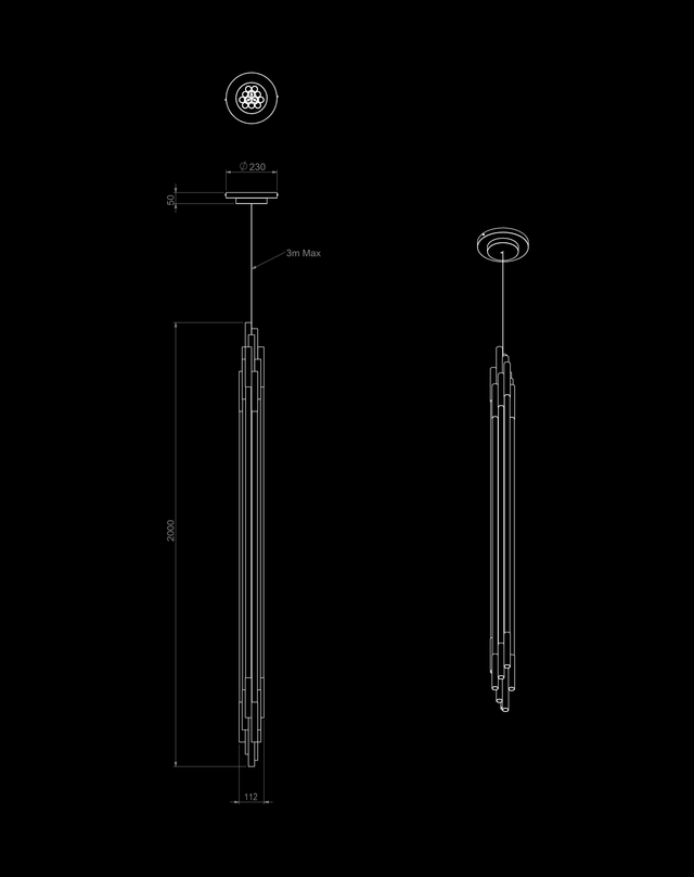 Org Pendant Vertical/ 2000