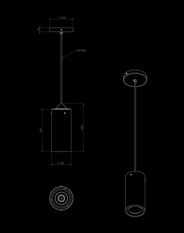 Tobo Porcelain Pendant 215